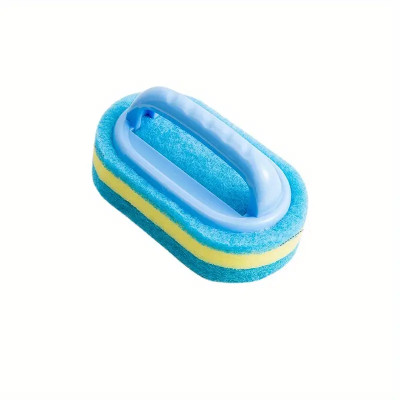 1Pc Magic Cleaning Sponge with Handle for Kitchen and Bathroom - Perfect for Glass, Wall, Toilet and Ceramic Cleaning!