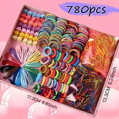 Girls Hair Accessories, Elastic Hair Ties, Simple Hairpins, Ponytail Holders Rubber Hair Bands