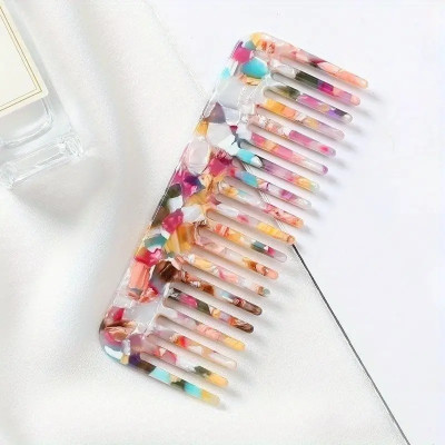 Colorful Acetate Hair Comb Detangling Brush Portable Hair Styling Comb Hairdressing Comb