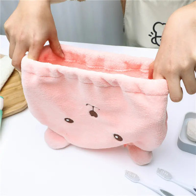 Cute Hair Drying Cap, Hair Drying Hat, Quick-Dry Hair Towel Cap, Water Absorption Turban Hair Dry Cap Hair Towel Wrap