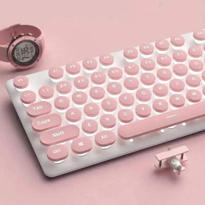 Punk Mechanical Feel Keyboard And Mouse Set, Glowing Game Computer Accessories