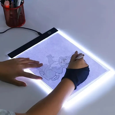 Led Drawing Copy Board Kids Toy To Draw, 3 Level Dimmable Painting Tablet A5 Size Light Pad, Children Learning Educational Game