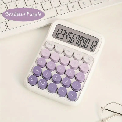 Gradient Calculator Aesthetic, calculator Big Buttons Clicking Sound,calculator Purple, Candy Color Sensitive Buttons, office Or School Calculator