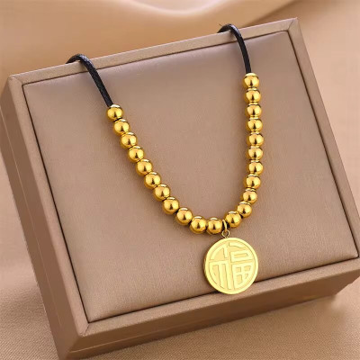 High Quality 18K Gold Plated No Tarnish  Stainless Steel Necklace Design Jewelry for Women-A1072