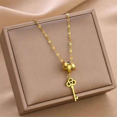 High Quality 18K Gold Plated No Tarnish  Stainless Steel Necklace Design Jewelry for Women - A1077
