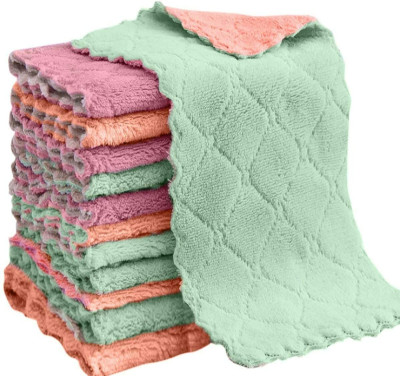 10pcs Reusable Kitchen Towels Soft and Absorbent - Perfect for washing dishes and cooking, suitable for cleaning the kitchen, bathroom, car and windows