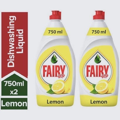 Fairy dishwashing liquid, 2 pieces, 750 ml