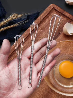 Reusable Inch Stainless Steel Spring Whisk, Solid Daily Quick Egg Whisk for Kitchen 1pc