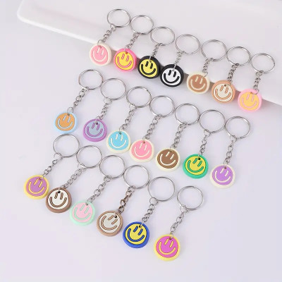 Smile Face Keychain Cute Key Chain Ring
